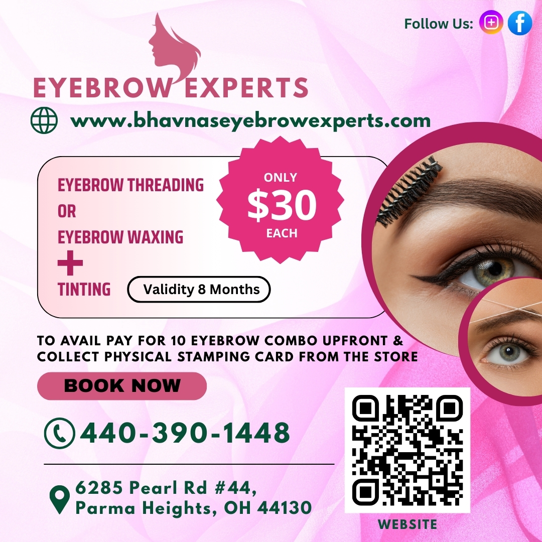 10 Eyebrow Combo offer - eyebrow threading or waxing with tinting